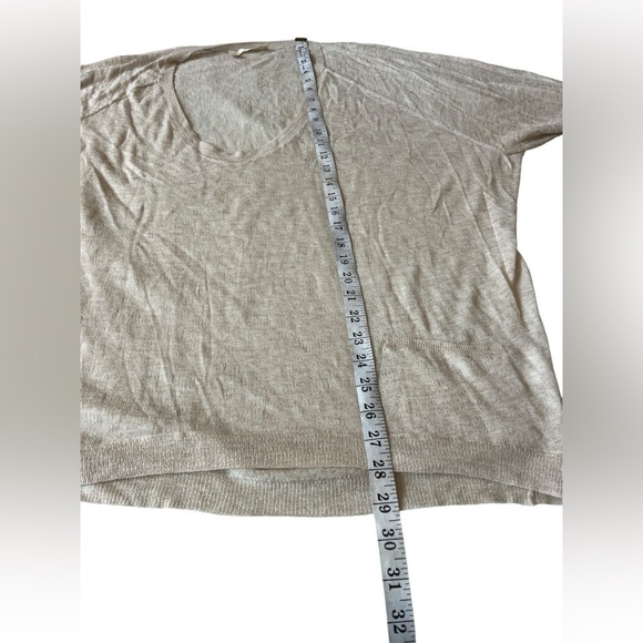 Eileen Fisher Ultrafine Web Wool Camel Blend Top V Neck Lagenlook Size Small - Picture 10 of 10